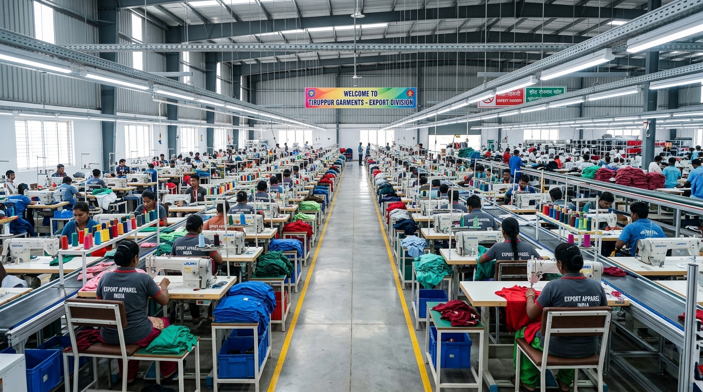Modern Tirupur Knitwear Manufacturing Facility
